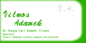 vilmos adamek business card